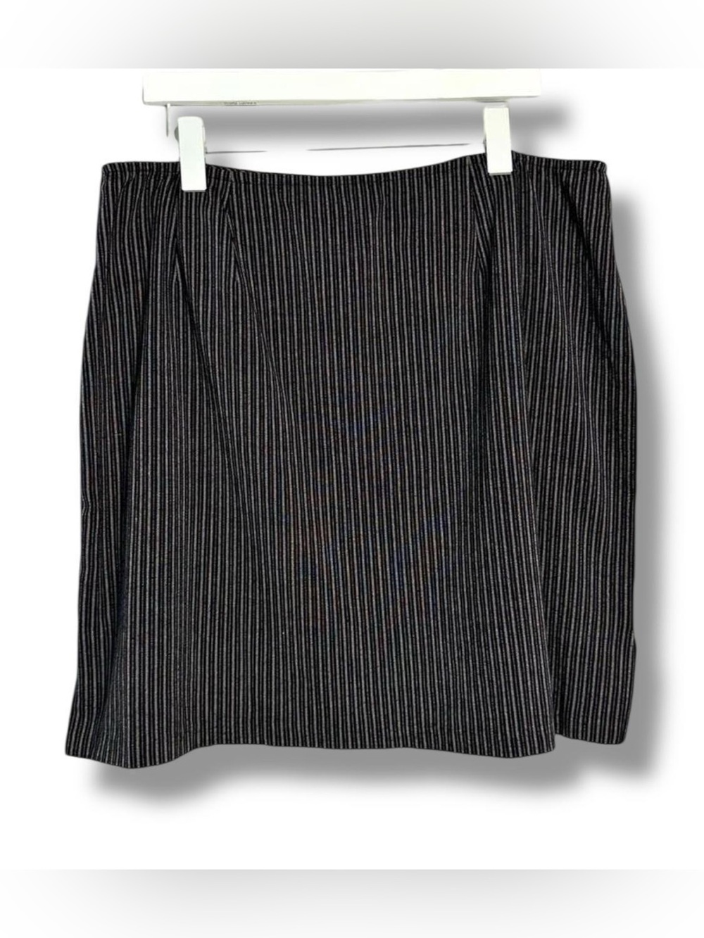 Venezia Jeans 2000s Y2K Black and White Pinstriped Office Wear Mini Skirt 16